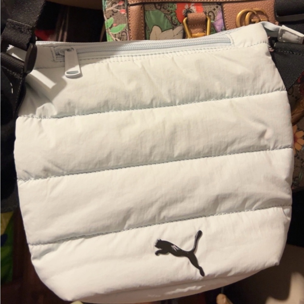 Puma Light Blue Quilted Crossbody Bag